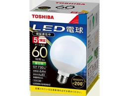 東芝 LEDボール電球60W相当 730lm 昼白色 LDG6N-G60W2