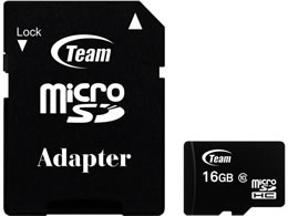 TEAM microSDHCカード 16GB C10 TG016G0MC28A