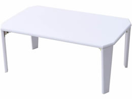 YAMAZEN 折れ脚テーブル W750 ホワイト TWL-7550(WH)