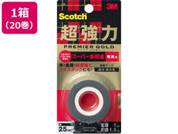 3M スコッチ 超強力両面テープ プレミアゴールド粗面用25mm 20巻