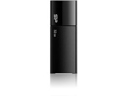 シリコンパワー スライド式USBメモリ 32GB ブラック SPJ032GU2U05K